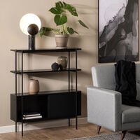 Angus kirjahylly 94x27x114 cm musta